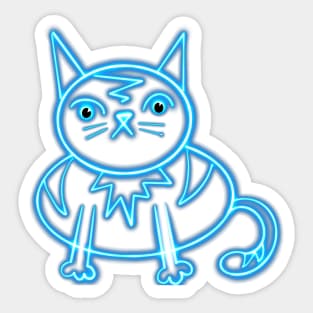 Neon cat Sticker